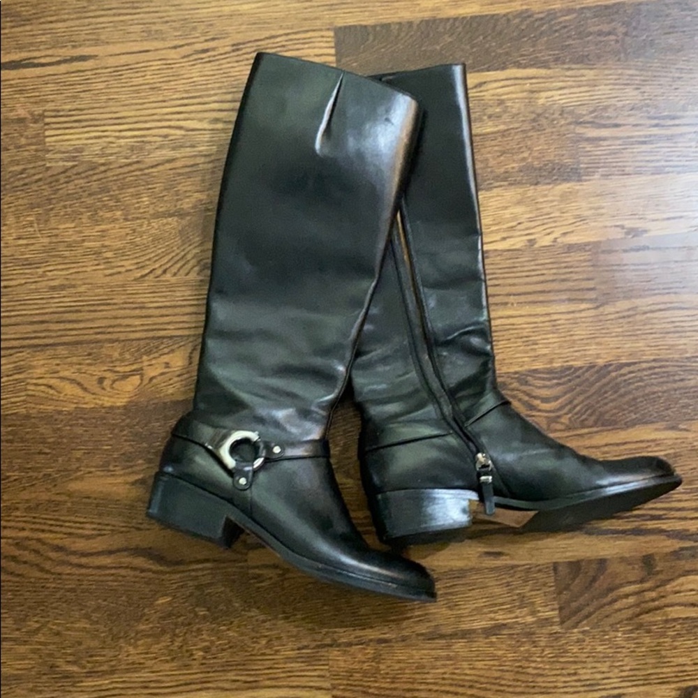 Via Spiga Black Kacey Riding Boot